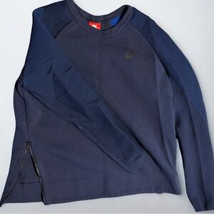 Nike Navy Blue sweatshirt with side Zipper